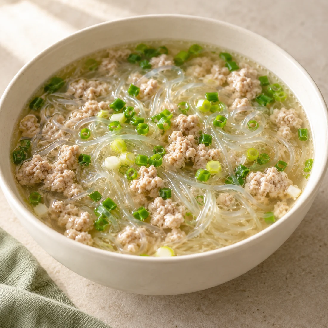 肉碎粉絲湯